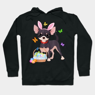 Funny Chihuahua Tee Shirt Bunny Egg Easter Gift Dog Lovers Hoodie